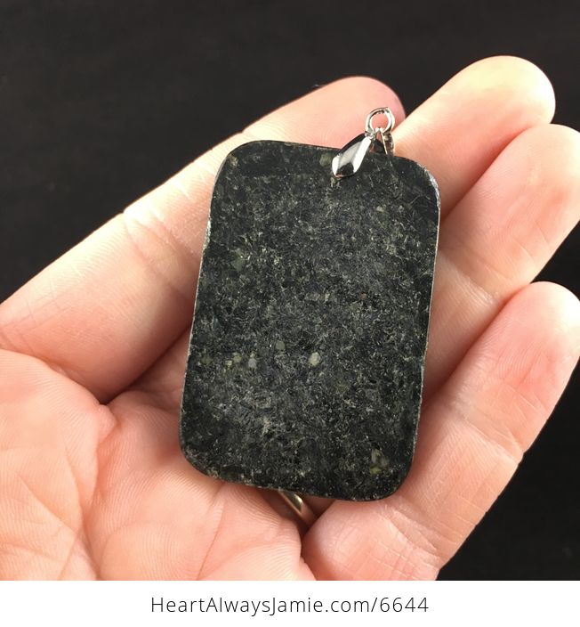 Rectangle Shaped Black Jasper Stone Jewelry Pendant - #Dj9P5mSQW60-6