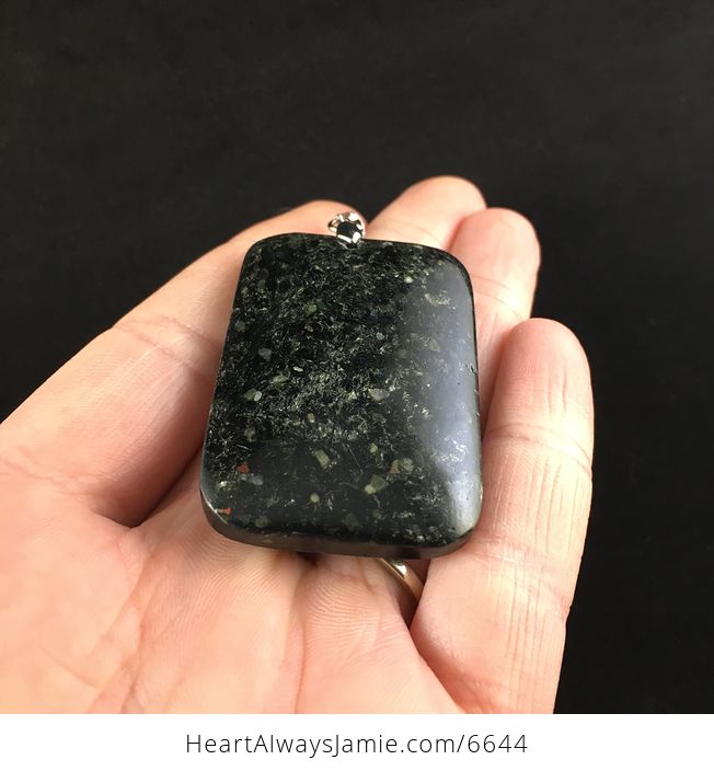 Rectangle Shaped Black Jasper Stone Jewelry Pendant - #Dj9P5mSQW60-2