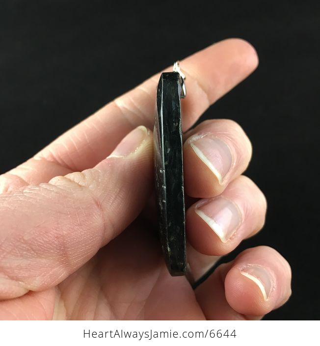 Rectangle Shaped Black Jasper Stone Jewelry Pendant - #Dj9P5mSQW60-5
