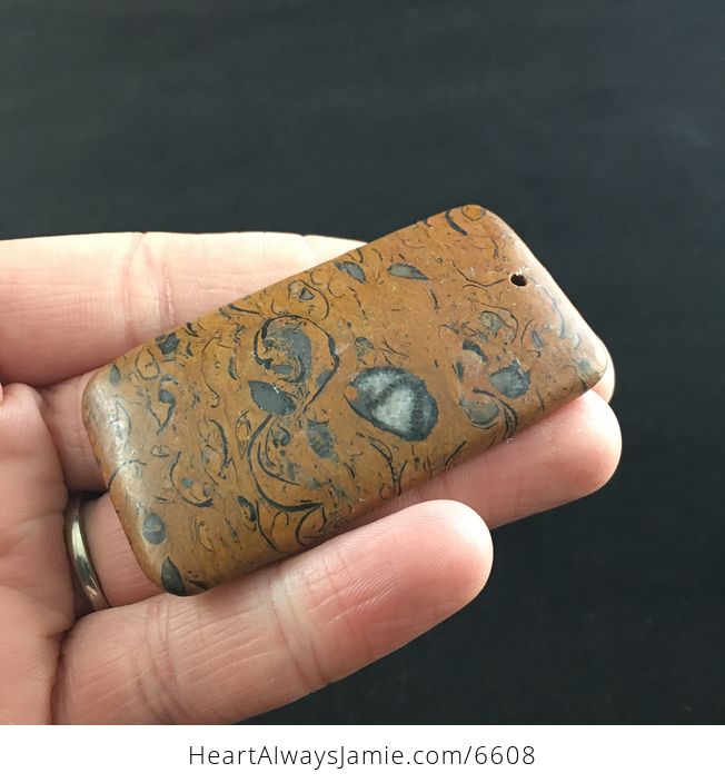 Rectangle Shaped Brown Stone Jewelry Pendant - #2JaPpQRYVYM-5