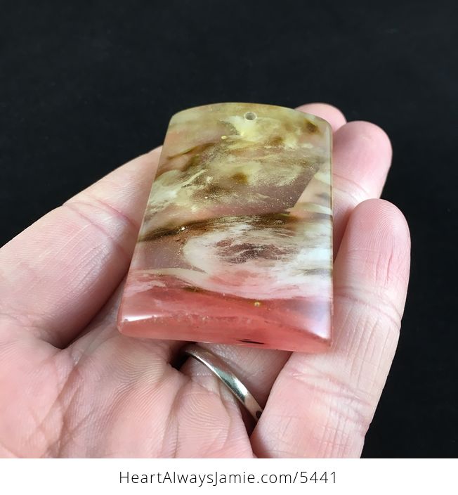 Rectangle Shaped Cherry Quartz Stone Jewelry Pendant - #wcn1tSHfu0Y-2