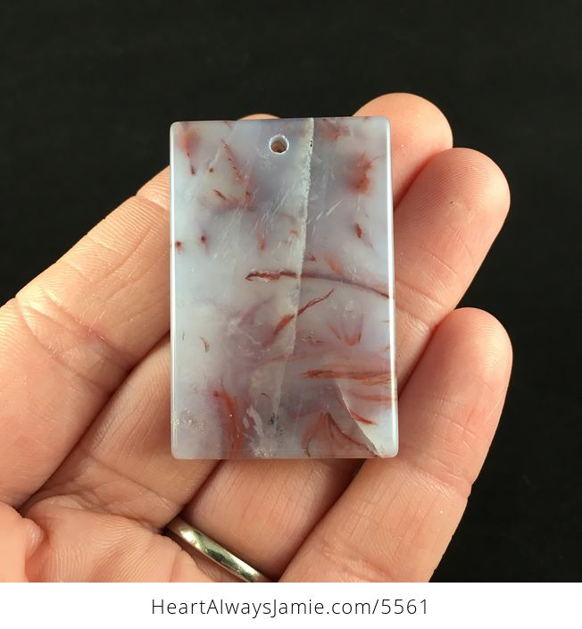 Rectangle Shaped Chicken Bloodstone Jewelry Pendant - #fGEgNrnPV3s-2