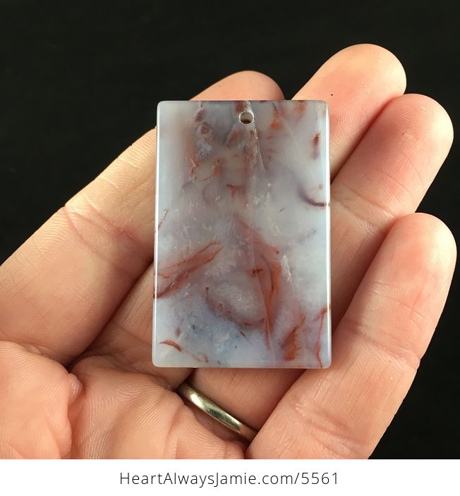Rectangle Shaped Chicken Bloodstone Jewelry Pendant - #fGEgNrnPV3s-1