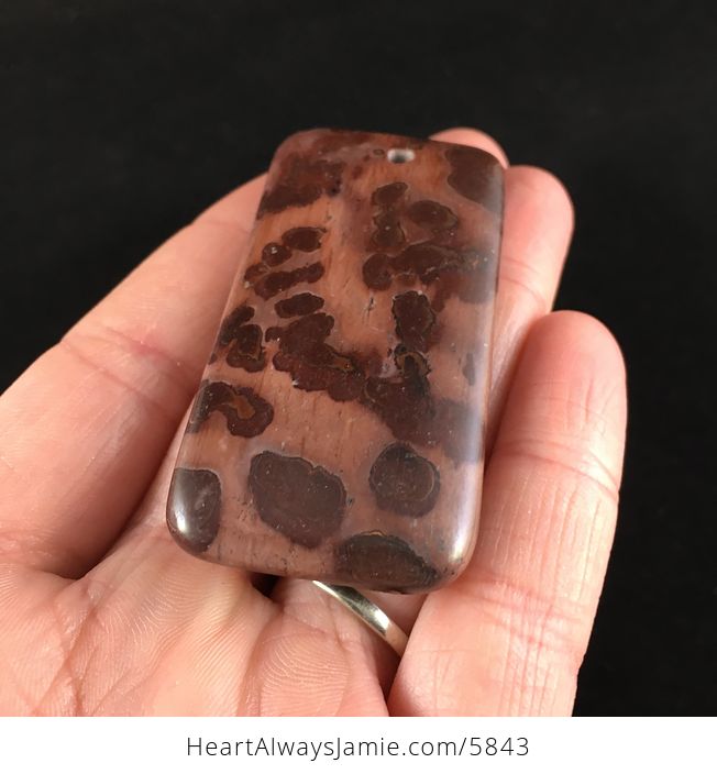 Rectangle Shaped Chohua Jasper Stone Jewelry Pendant - #xfCKXj6EWpc-2