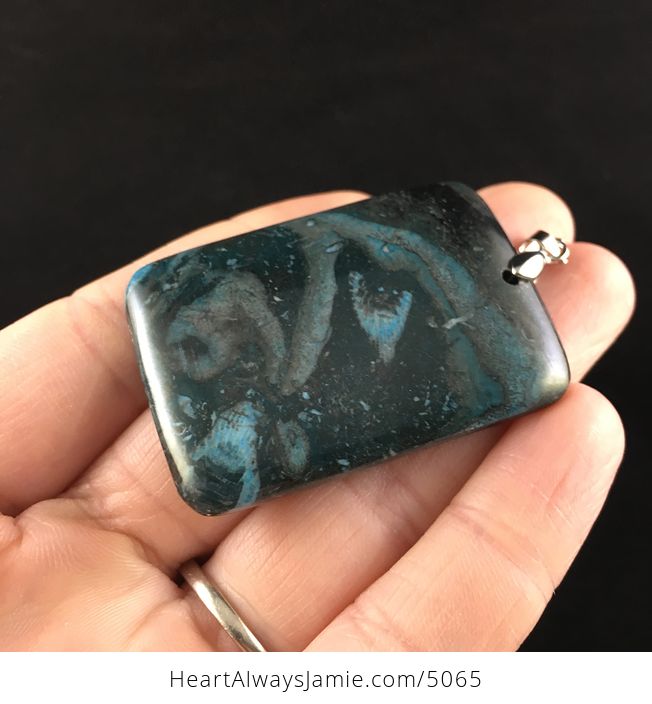 Rectangle Shaped Coral Fossil Stone Jewelry Pendant - #z3UpFysA6tg-3