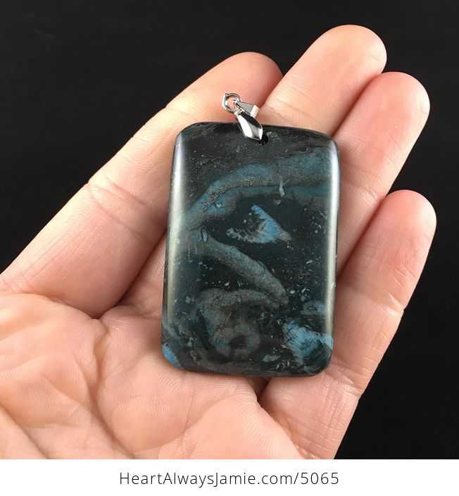 Rectangle Shaped Coral Fossil Stone Jewelry Pendant - #z3UpFysA6tg-1