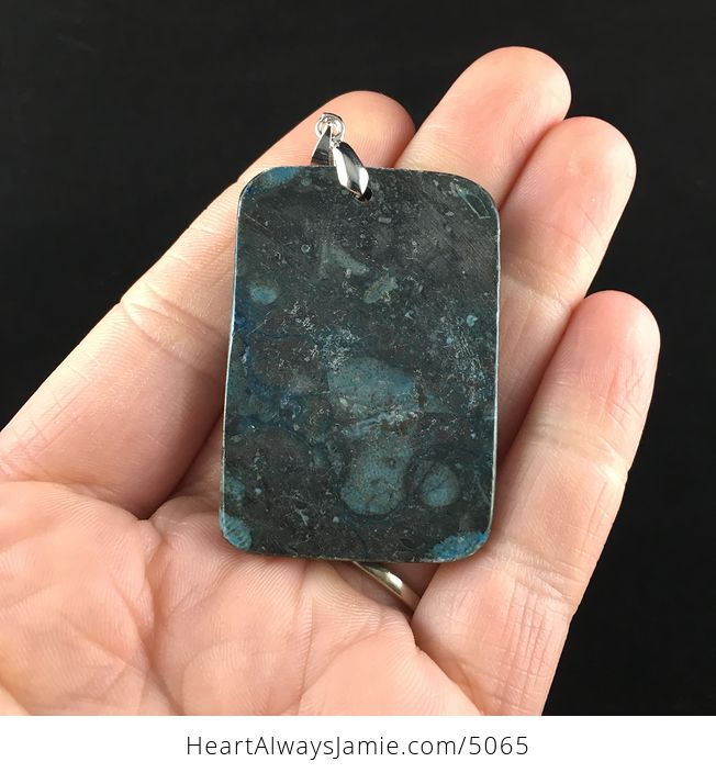 Rectangle Shaped Coral Fossil Stone Jewelry Pendant - #z3UpFysA6tg-6