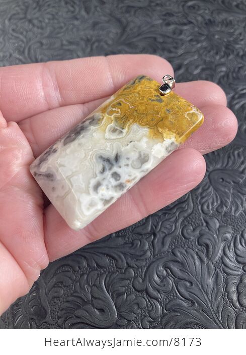 Rectangle Shaped Crazy Lace Agate Stone Jewelry Pendant - #Ow2hhSQqlAY-6