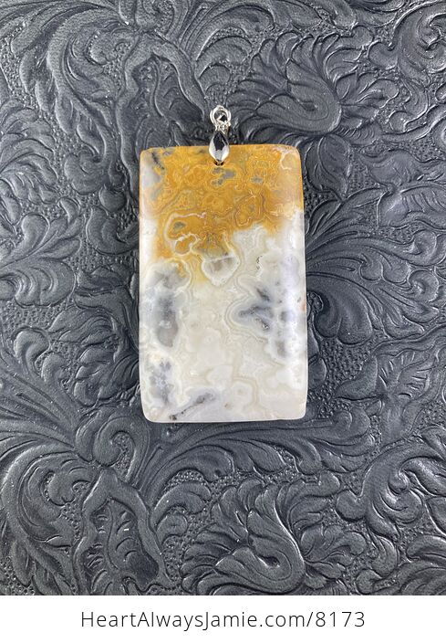 Rectangle Shaped Crazy Lace Agate Stone Jewelry Pendant - #Ow2hhSQqlAY-5