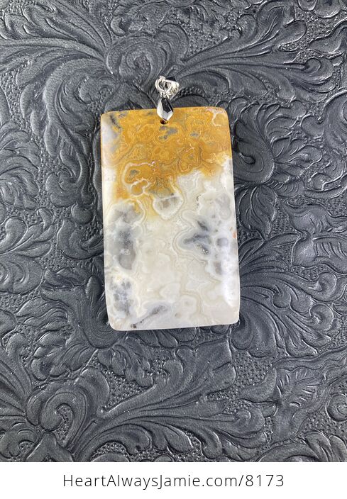 Rectangle Shaped Crazy Lace Agate Stone Jewelry Pendant - #Ow2hhSQqlAY-3