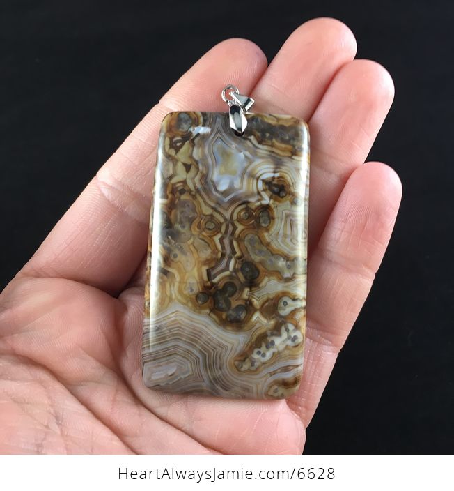 Rectangle Shaped Fire Agate Stone Jewelry Pendant - #7uwRvXbplrU-1