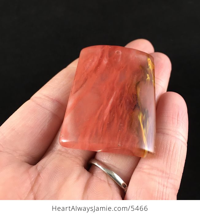 Rectangle Shaped Fire Cherry Quartz Stone Jewelry Pendant - #6bEUXyZ19ko-2
