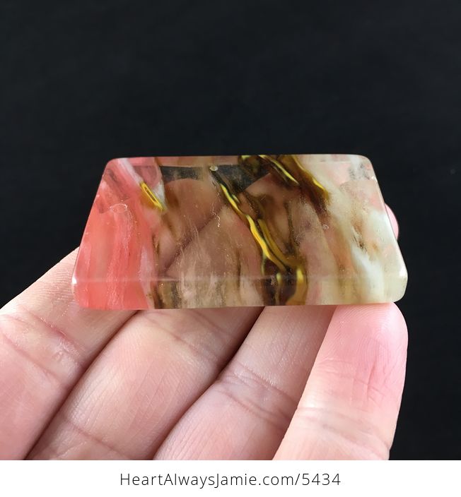 Rectangle Shaped Fire Cherry Quartz Stone Jewelry Pendant - #YMBsuJCfEk8-9