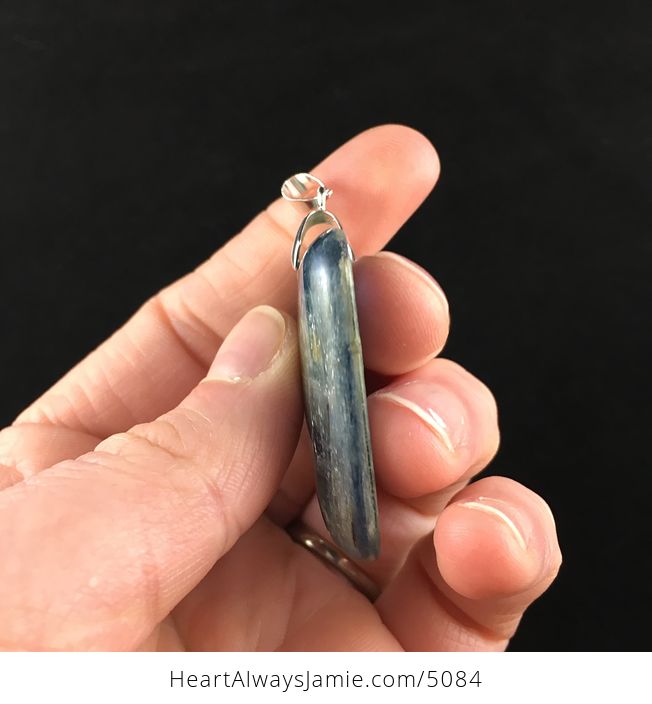 Rectangle Shaped Kyanite Stone Jewelry Pendant - #55oNiCKJwc8-5