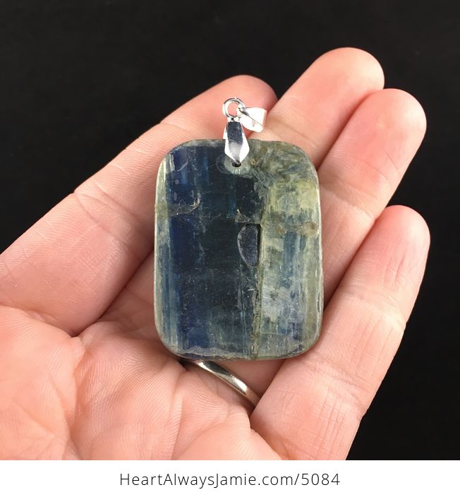 Rectangle Shaped Kyanite Stone Jewelry Pendant - #55oNiCKJwc8-6