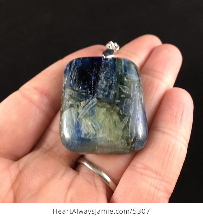 Rectangle Shaped Kyanite Stone Jewelry Pendant - #CQazwGn9cLA-2