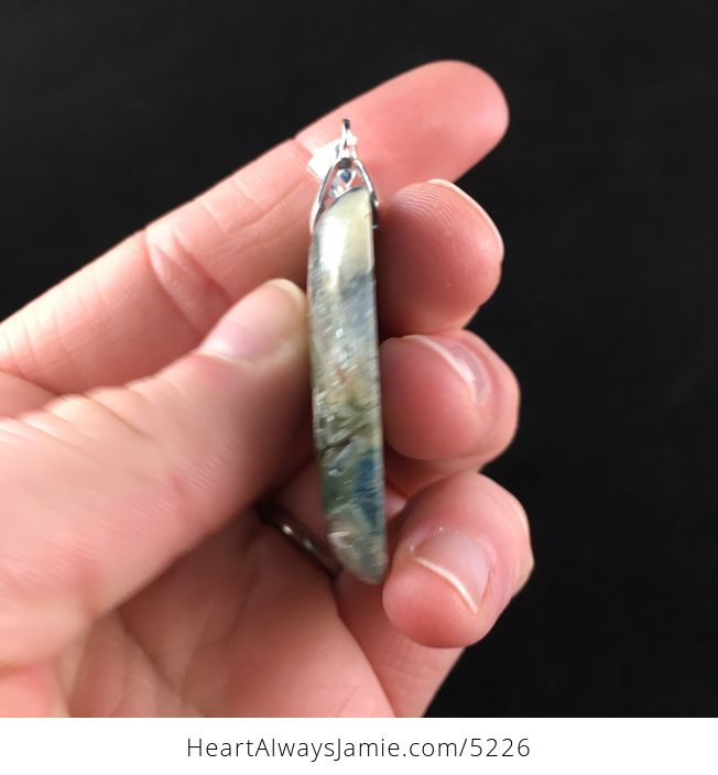 Rectangle Shaped Kyanite Stone Jewelry Pendant - #V1FLlEFZmic-5