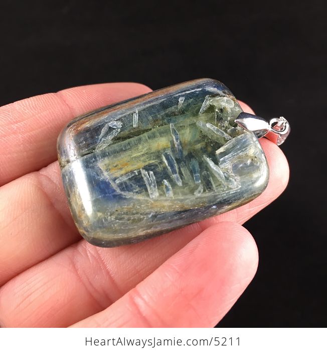 Rectangle Shaped Kyanite Stone Jewelry Pendant - #drwAoyBqWsI-3