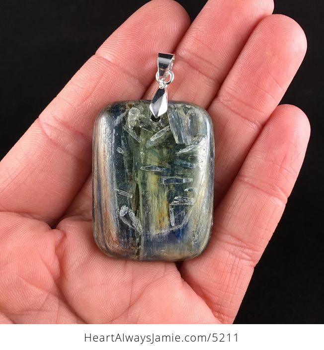 Rectangle Shaped Kyanite Stone Jewelry Pendant - #drwAoyBqWsI-1