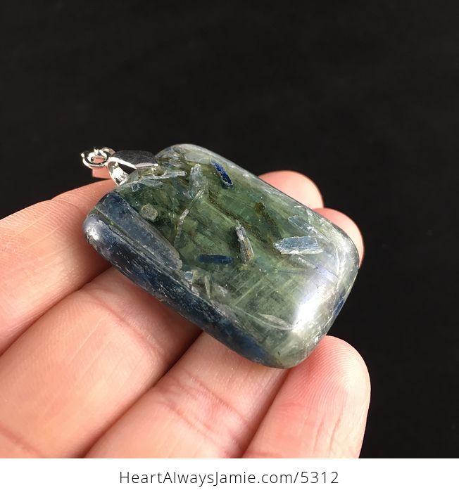 Rectangle Shaped Kyanite Stone Jewelry Pendant - #nGb2GbKtqxk-4