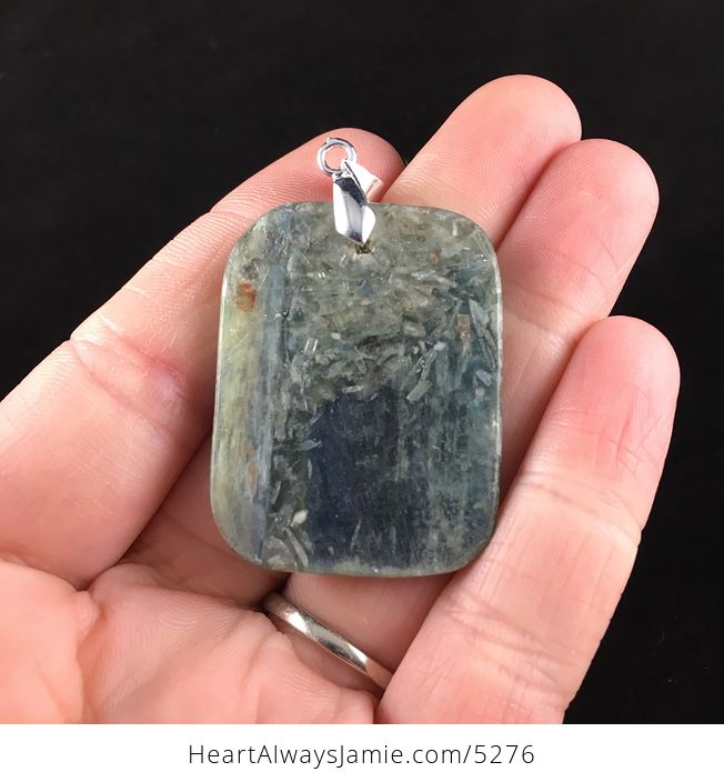 Rectangle Shaped Kyanite Stone Jewelry Pendant - #zgEcgL1dxfA-6