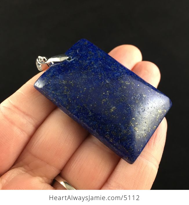 Rectangle Shaped Lapis Lazuli Stone Jewelry Pendant - #f7KsIyMOIOw-4