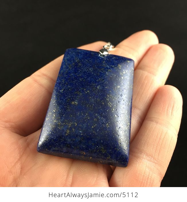 Rectangle Shaped Lapis Lazuli Stone Jewelry Pendant - #f7KsIyMOIOw-2