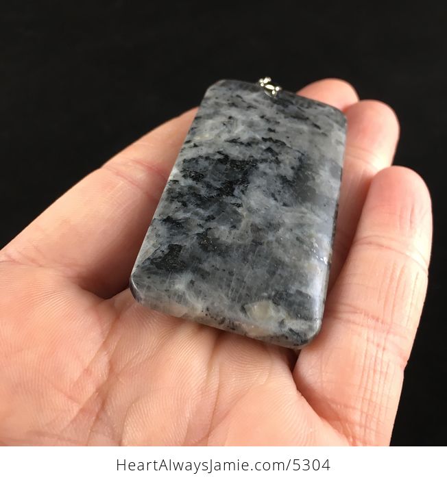 Rectangle Shaped Larvikite Stone Jewelry Pendant - #PeiyxBwSsdY-2