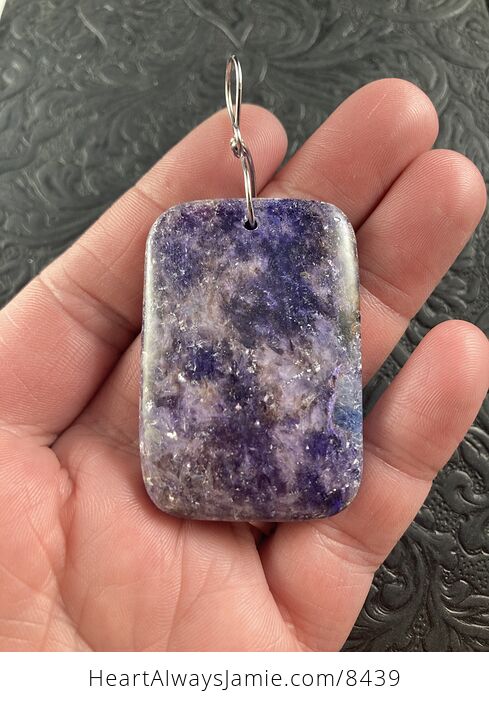 Rectangle Shaped Lepidolite Stone Jewelry Pendant Crystal Ornament - #C2fqLcCAW5Q-1