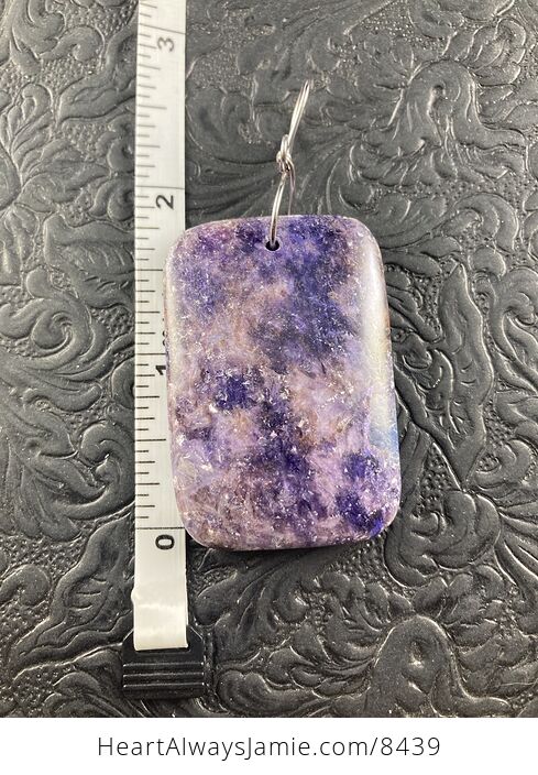 Rectangle Shaped Lepidolite Stone Jewelry Pendant Crystal Ornament - #C2fqLcCAW5Q-5