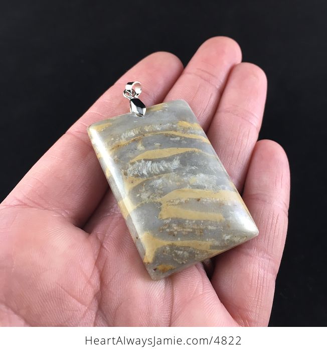 Rectangle Shaped Mystery Stone Jewelry Pendant - #irceKCF70hw-2