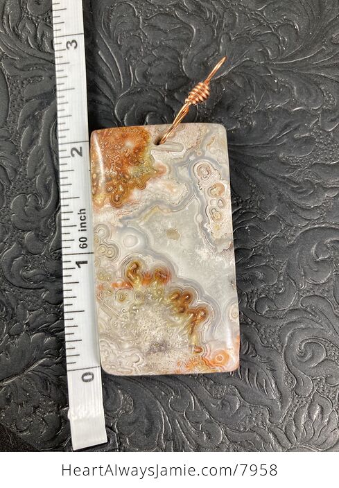 Rectangle Shaped Natural Crazy Lace Mexican Agate Stone Jewelry Pendant - #E61kzDfku7w-5