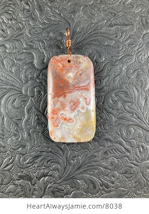 Rectangle Shaped Natural Crazy Lace Mexican Agate Stone Jewelry Pendant - #jD2lhsIg6WY-4