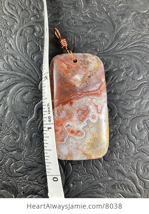 Rectangle Shaped Natural Crazy Lace Mexican Agate Stone Jewelry Pendant - #jD2lhsIg6WY-5