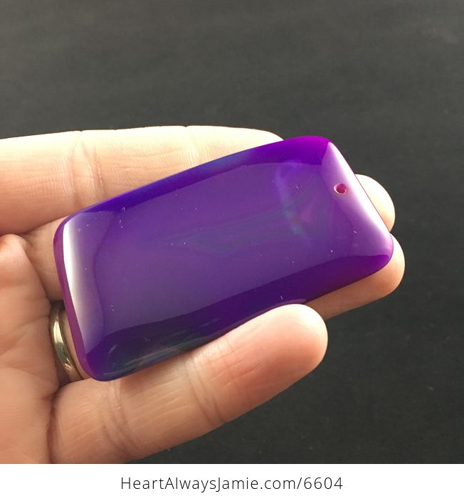 Rectangle Shaped Purple Agate Stone Jewelry Pendant - #Uaf3iXwyORQ-3