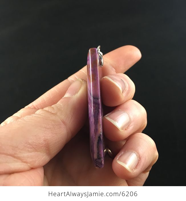 Rectangle Shaped Purple Crazy Lace Agate Stone Jewelry Pendant - #Bd3EDVO0EzY-5