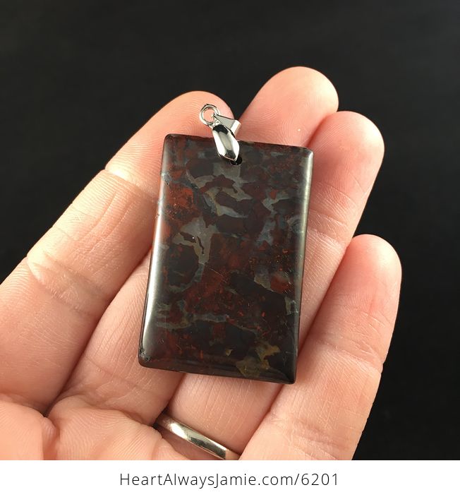 Rectangle Shaped Red Jasper Druzy Stone Jewelry Pendant - #QWkPg0TIy6Y-2