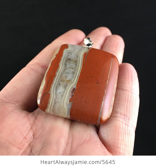 Rectangle Shaped Red Jasper Stone Jewelry Pendant - #rNqh798yeBs-2