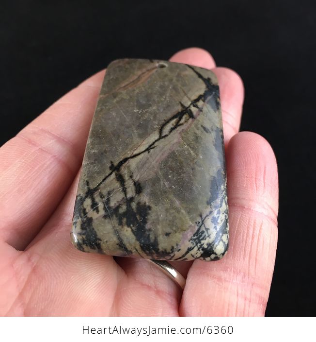 Rectangle Shaped Rhodonite Stone Jewelry Pendant - #ihr2GTcUNko-2