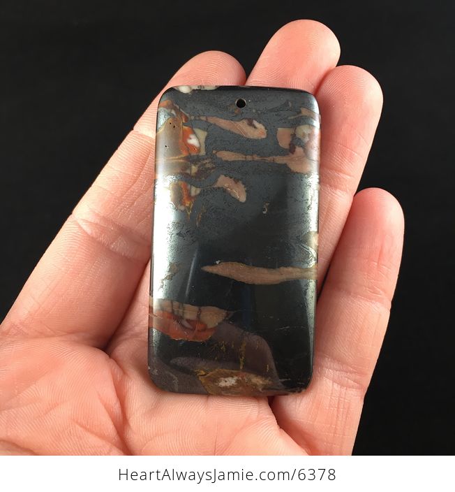 Rectangle Shaped Tiger Iron Stone Jewelry Pendant - #aK0EqAhmnpU-1
