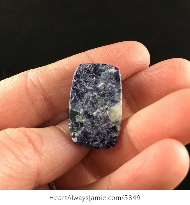 Rectangular Lepidolite Stone Cabochon - #j1mgTI4X8d8-4