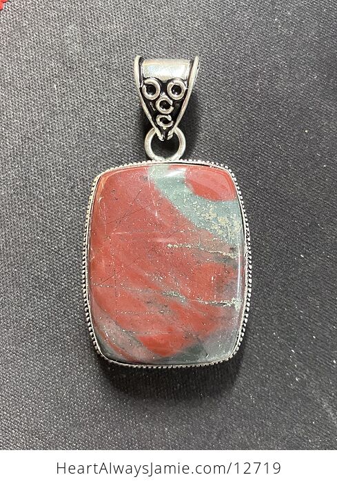 Rectangular Setonite African Bloodstone Jewelry Pendant Crystal Stone Jewelry - #K7DDVbatu84-1