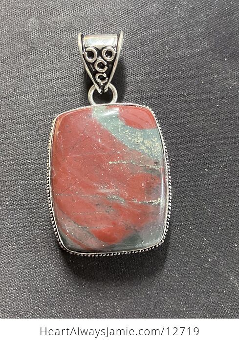 Rectangular Setonite African Bloodstone Jewelry Pendant Crystal Stone Jewelry - #K7DDVbatu84-7