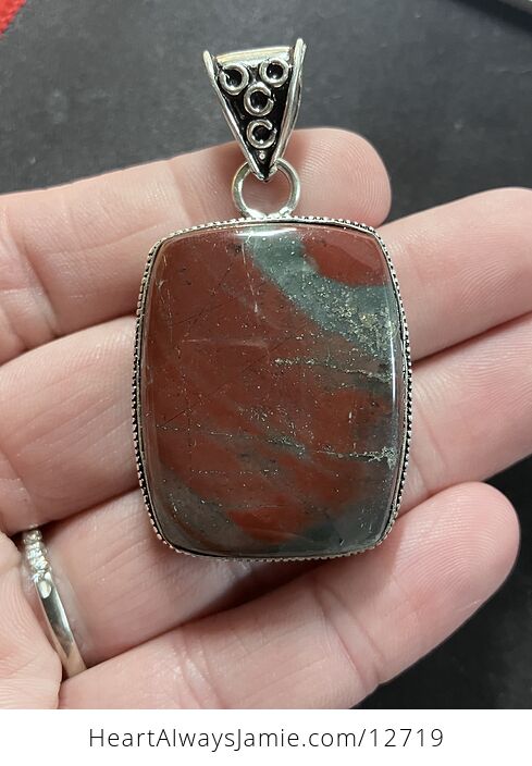 Rectangular Setonite African Bloodstone Jewelry Pendant Crystal Stone Jewelry - #K7DDVbatu84-8