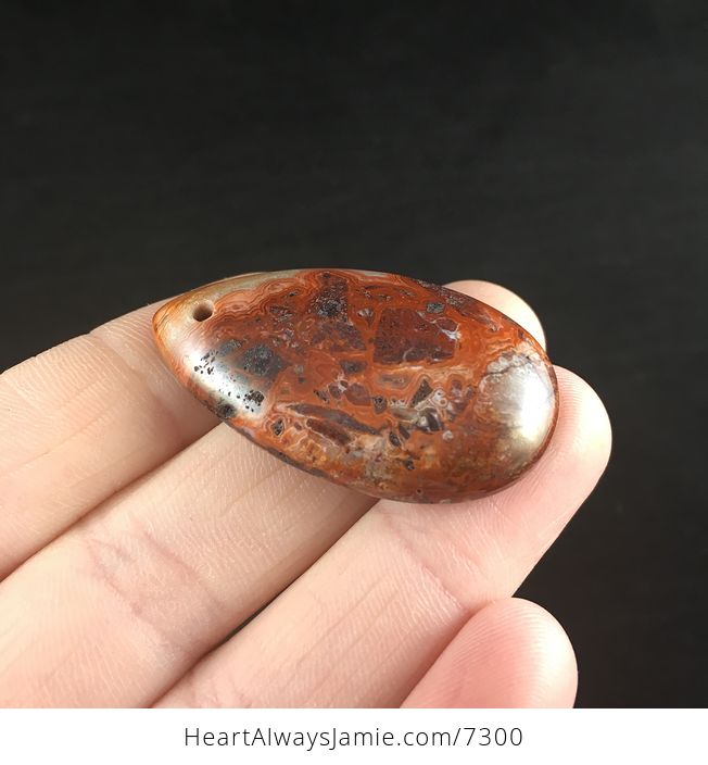 Red and Orange Mexican Crazy Lace Agate Stone Jewelry Pendant - #ovsPnn7h4hw-4