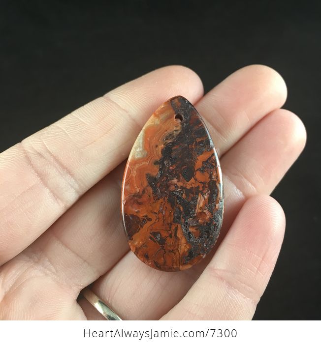 Red and Orange Mexican Crazy Lace Agate Stone Jewelry Pendant - #ovsPnn7h4hw-5