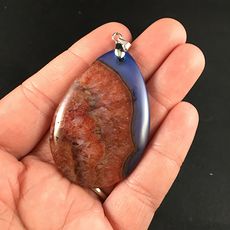 Red and Purple Druzy Stone Agate Pendant #tQTM3oZppfE