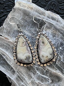 Red and Yellow Crazy Lace Agate Stone Jewelry Earrings #NAJesOjdSBs