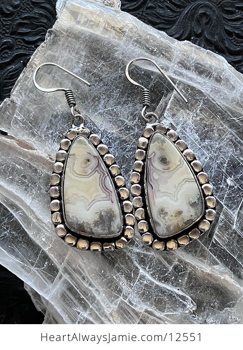 Red and Yellow Crazy Lace Agate Stone Jewelry Earrings - #NAJesOjdSBs-1