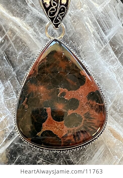 Red Birdseye Jasper Rhyolite Stone Jewelry Crystal Pendant - #y1cd0qYIxfU-6